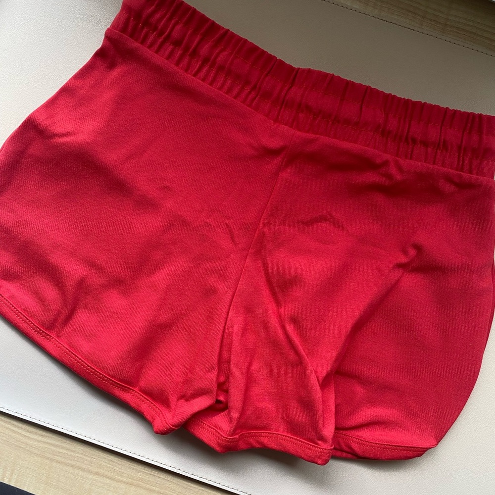 Tobi Red Drawstring Short Shorts - Picture 4 of 5